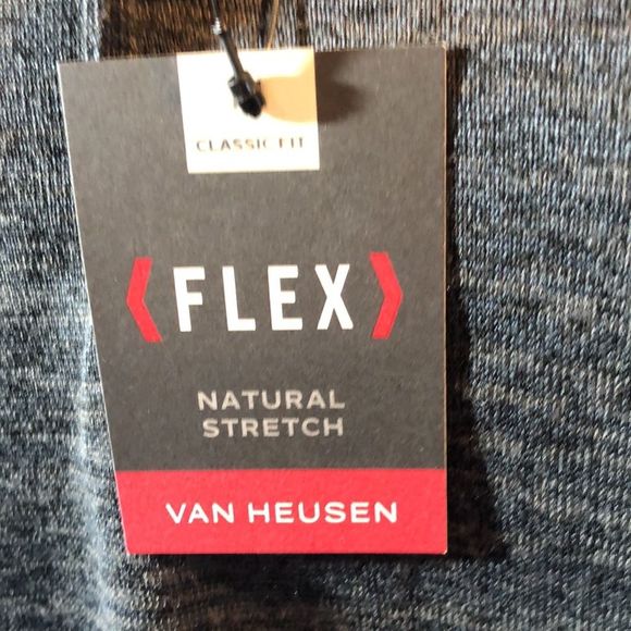 NEW Van Heusen Flex Classic Fit Large Men's Polo Shirt Long Sleeve  Grey - Picture 9 of 15